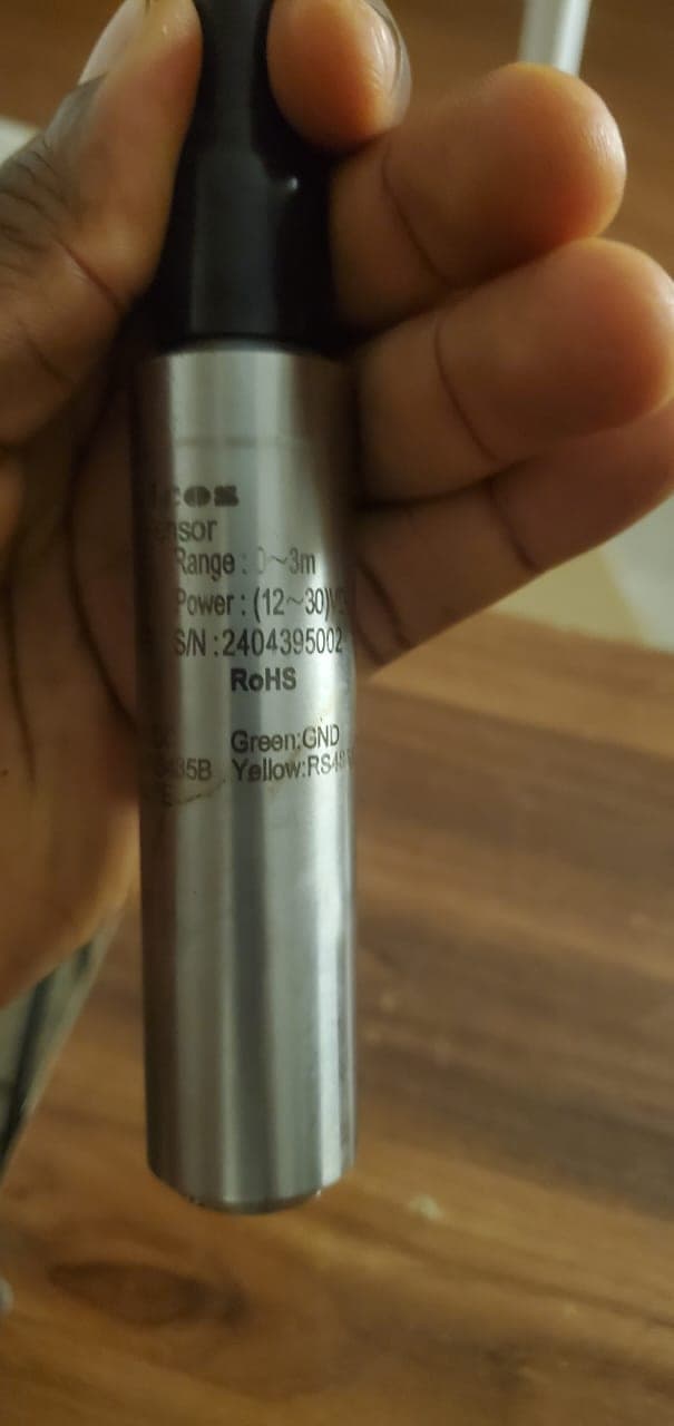 A submersible hydrostatic level sensor probe with RS485 output